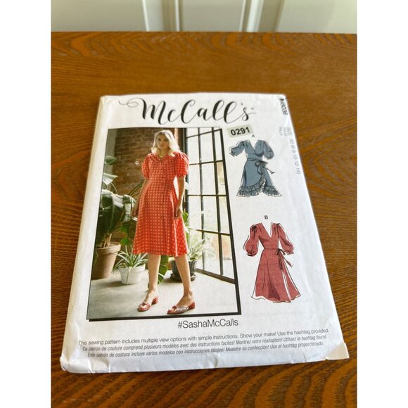 McCall # M8036 Dress and Sash Sew Pattern Cut Size 6-14 Uncut - Picture 4 of 4